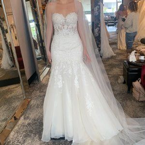 Pronovias Diosa Wedding Dress, Bridal Size 10 (Ab… - image 1